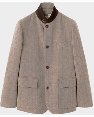 Loro Piana Apos;S Silk Tweed Roadster Jacket - Brown