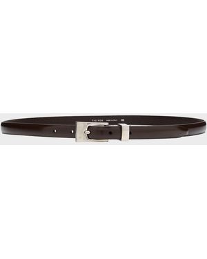 The Row Downtown Slim Leather Belt - Brown