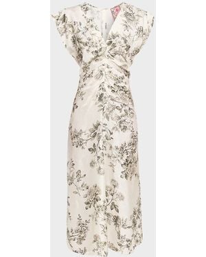 Johnny Was Delcie Printed Midi Dress - Natural