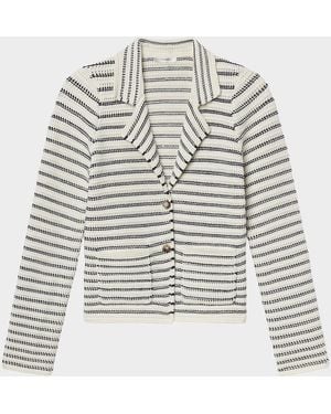 FRAME The Crochet Blazer - Gray