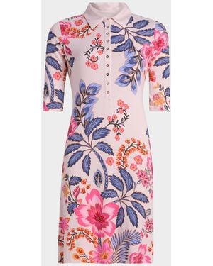 Johnny Was Janie Favorite Floral Polo Shirtdress - Pink
