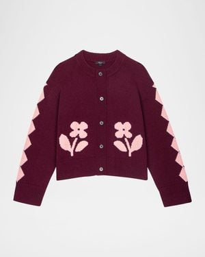Rails Mavie Floral Diamond Cardigan - Red
