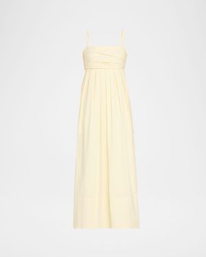 Proenza Schouler Claudine Technical Poplin Midi Dress - White