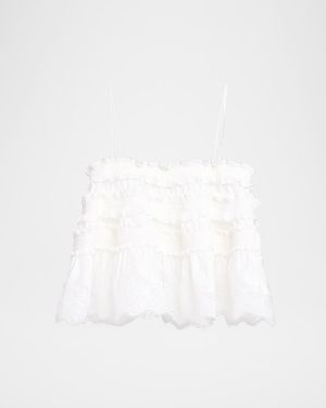 Zimmermann Alchemy Shirred Bandeau Top - White