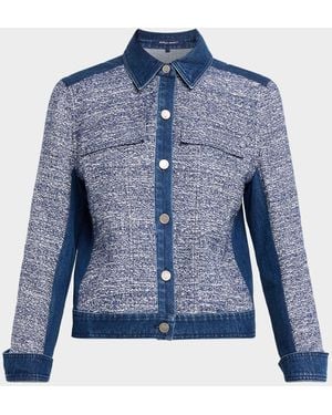 Kobi Halperin Gracie Textured Denim Jacket - Blue
