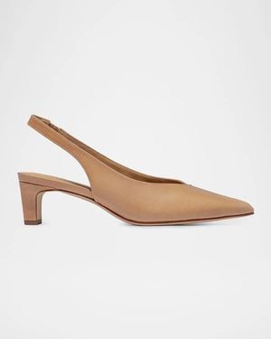 Bernardo 50Mm Maude Leather Slingback Pumps - White