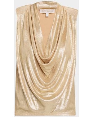 Ramy Brook Camila Draped Sleeveless Top - Natural