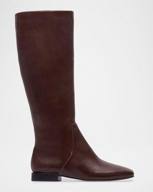 Bernardo Barnes Leather Riding Boots - Brown