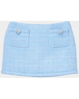 Marc Jacobs Pop J Marc Metallic Tweed Mini Skirt - Blue