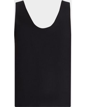 Commando Scoop-Neck Cotton Tank Top - Black