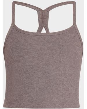 Beyond Yoga Space-Dye Slim Racerback Cropped Tank - Brown