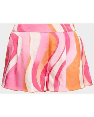 Ramy Brook Bernadette Printed Mini Shorts - Pink