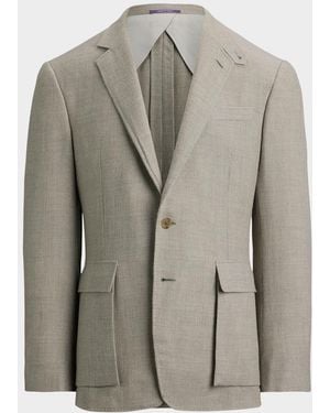 Ralph Lauren Apos;S Hadley Hand-Tailored Textured Jacket - Gray