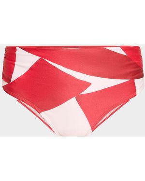 Lenny Niemeyer Ruched High-Waist Bikini Bottoms - Pink