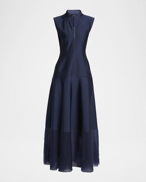 strapless open back dress Giorgio Armani Spring 1991 Runway Grey Beaded Silk Dress  Studded Petals  Vintage