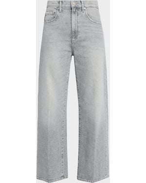 PAIGE Arellia Ankle Barrel-Leg Jeans - Gray