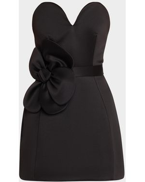 Marc Jacobs Satin Daisy Belted Dress - Black