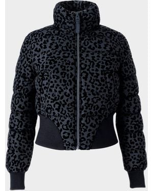 Mackage Yaya-Flp Leopard Short Down Jacket - Blue