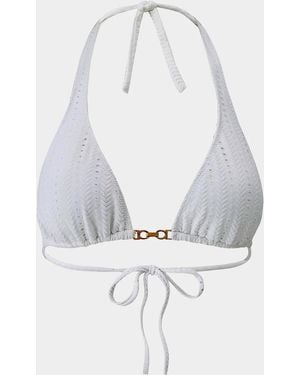 Melissa Odabash Miro Triangle Bikini Top - White