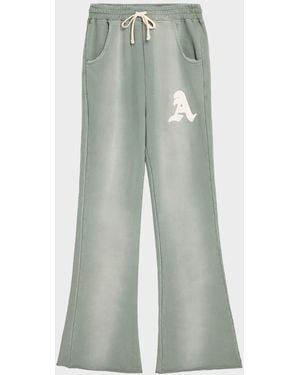 Alchemist Apos;S Cotton Monogram Flare Leg Sweatpants - Gray
