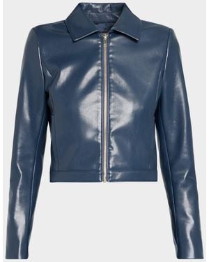 Generation Love Lola Faux Leather Jacket - Blue