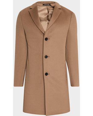 Reiss Apos;S Wool-Blend Gable Topcoat - Natural