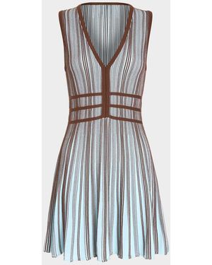 Ramy Brook Aria Striped Knit Mini Dress - Blue