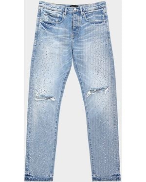 Purple Holloway Vintage Crystal Jeans - Blue