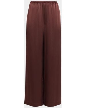 SABLYN Lexi Silk Wide-Leg Pants - Purple