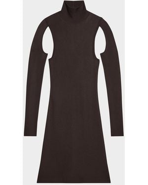 Helmut Lang Air Cut-Out Turtleneck Dress - Black
