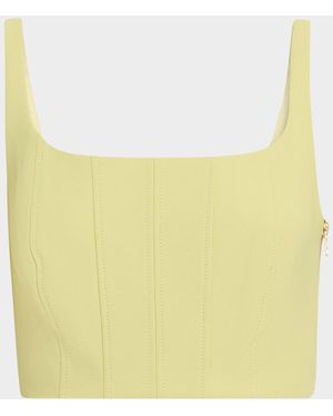 Toccin Rhea Cropped Corset Tank - Yellow
