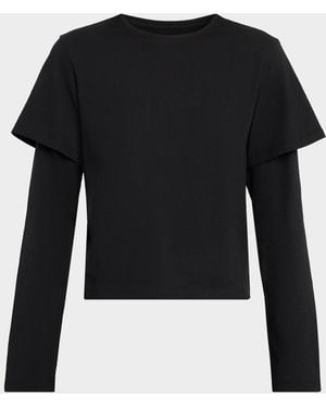 Still Here 2Tee Layered Long-Sleeve T-Shirt - Black