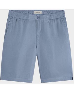 Bugatchi Apos;S Trent Stretch Linen Shorts - Blue