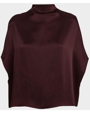 LAPOINTE Satin Cape Tee - Red