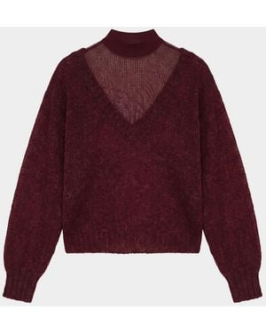 SER.O.YA Vada V-Neck Sweater - Red