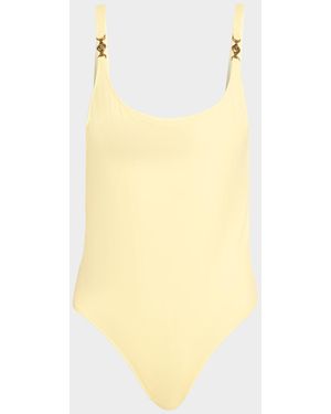 Versace Medusa One-Piece Swimsuit - Yellow