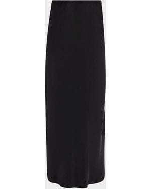 By Malene Birger Barbara Straight Satin Maxi Skirt - Black