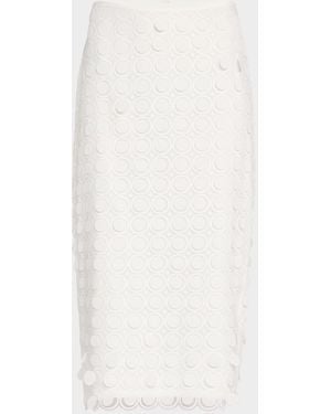 Trina Turk Dita 2 Woven Paillette Midi Skirt - White