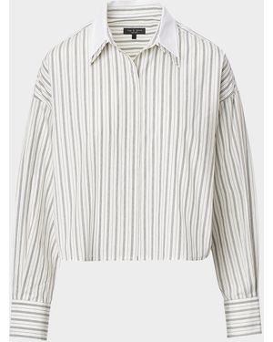 Rag & Bone Marin Stripe Layered Cotton Shirt - White