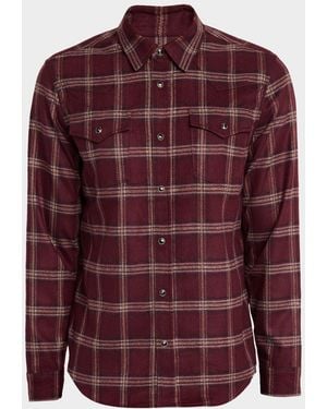 Monfrere Apos;S Eastwood Plaid Western Shirt - Red