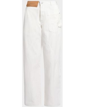 JW Anderson Straight-Leg Twisted Workwear Jeans - White