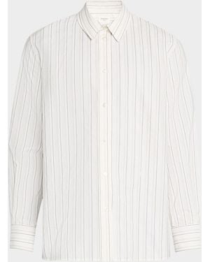Saint Laurent Striped Chemise - White