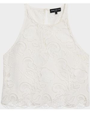 Generation Love Gionella Embroidered Sleeveless Crop Top - White