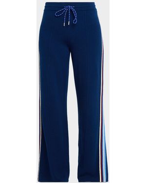 Guest In Residence Cotton-Cashmere Track Pants - Blue