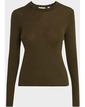 A.L.C. Kyle Ribbed Wool Crewneck Sweater - Green