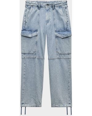 Rag & Bone Apos;S Fit 4 Denim Cargo Pants - Blue