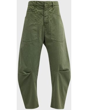 Nili Lotan Shon Mid-rise Cropped Pants - Green