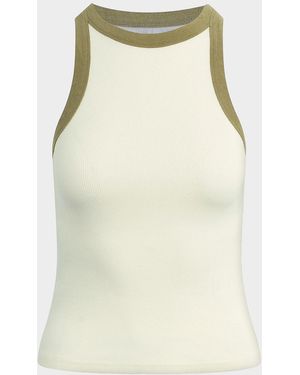 Hudson Jeans Rib-Knit Cotton Tank Top - Natural