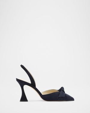 Alexandre Birman 85Mm Clarita Suede Slingback Sandals - White