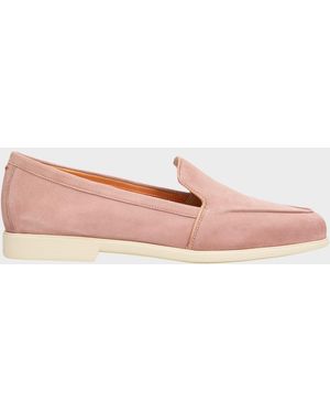 Santoni Suede Loafers - Pink